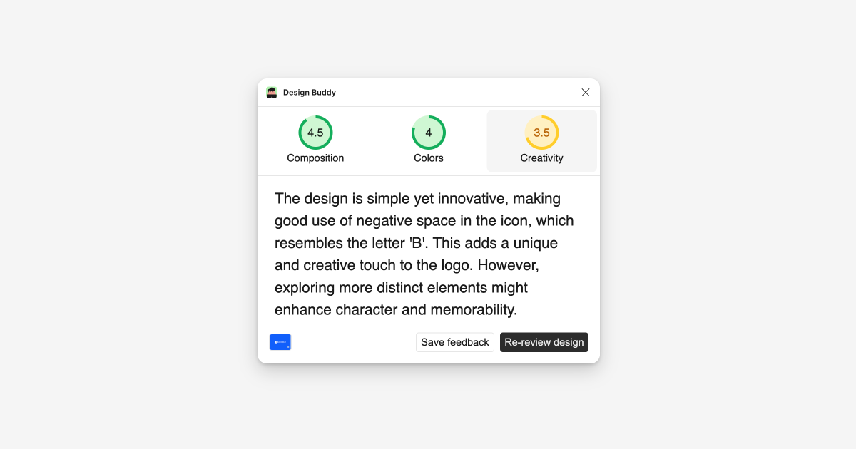 Design Buddy Re-review design